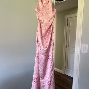 Petal & Pup One Shoulder Pink Floral Dress